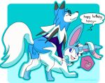  absurd_res birthday doggystyle eeveelution female from_behind_position generation_6_pokemon generation_7_pokemon hi_res impregnation lycanroc male male/female nintendo pokemon pokemon_(species) screamoshaymin sex shiny_pokemon sylveon 