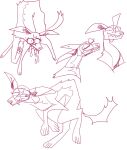  ambiguous_gender canid canine canis domestic_dog feral guncht hi_res mammal simple_background sketch sketch_page smile solo white_background 