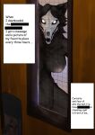  absurd_res anthro black_body black_fur breasts buta99 canid canine canis english_text female fur hi_res looking_at_viewer mammal nipples scp-1471-a scp_foundation solo text wolf 