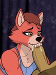  absurd_res animatronic anthro balls bear bodily_fluids brown_body canid canine clothed clothing cum digital_media_(artwork) duo erection five_nights_at_freddy&#039;s fox foxy_(fnaf) freddy_(fnaf) fur galaxyhusky genital_fluids genitals girly hair hi_res machine male mammal multicolored_body multicolored_fur nude penis red_body red_hair robot scottgames simple_background two_tone_body two_tone_fur 