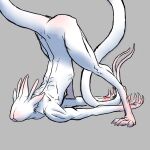  absurd_res ambiguous_gender antennae_(anatomy) anthro ass_up butt clawed_fingers claws fingerpads forked_tail hi_res ishmael_(core34) monster pawpads raised_tail solo tail thecore34 toe_claws unusual_anatomy unusual_tail white_body white_skin 