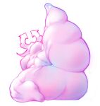  anthro anus big_breasts big_butt blue_anus blue_pawpads breasts butt colored deltarune digital_media_(artwork) featureless_breasts female huge_butt lying navel nude on_ground on_side pawpads pink_body raised_leg shaded simple_background solo thick_thighs undertale_(series) virovirokun voidcatart white_background 