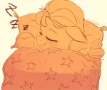  bedding blanket earth_pony equid equine female hasbro hi_res horse mammal marenlicious mlp_g5 my_little_pony orange_theme pillow pony sleeping sound_effects sunny_starscout_(mlp) vowelless vowelless_sound_effect zzz 