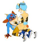  &lt;3 activision alluringtail alternate_costume anthro blush bodily_fluids butt crash_bandicoot crash_bandicoot_(series) cum duo female fur genital_fluids hi_res looking_pleasured male male/female megumi_bandicoot sex smile 