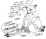  anthro bodily_fluids breasts crossgender dialogue dirty_talk disney dominant dominant_female duo female genitals judy_hopps larger_female line_art male male/female nick_wilde nobby_(artist) penis pussy sex simple_background size_difference steam sweat text white_background zootopia 