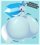  1_eye absurd_res alien ambiguous_gender antennae_(anatomy) big_butt black_pupils blue_body butt chaos_emerald cyandrive98 ellipsis english_text gem hi_res huge_butt humanoid hyper hyper_butt not_furry nude pupils red_eyes sega solo sonic_the_hedgehog_(series) text thick_thighs wisp_(sonic) 