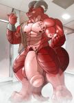  abs anthro balls biceps big_balls big_feet big_penis chest_tattoo circumcised dragon feet genitals hi_res horn huge_balls huge_penis hyper hyper_balls hyper_genitalia hyper_penis jewelry male muscular muscular_thighs nipple_piercing nipples pecs penis piercing red_body red_eyes renildr scalie shower smile solo tail tattoo valentine_eisenberg vein veiny_penis western_dragon 