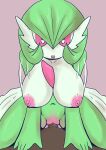  &lt;3 &lt;3_eyes 5_fingers absurd_res anthro big_breasts bluelikethevoid breasts clitoris duo female fingers gardevoir generation_3_pokemon genitals green_body hi_res male male/female motion_lines nintendo nipples open_mouth penetration penile penile_penetration penis_in_pussy pink_eyes pokemon pokemon_(species) pussy riding simple_background vaginal vaginal_penetration white_body 