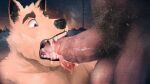  2023 anthro anthro_on_anthro anthro_penetrated anthro_penetrating anthro_penetrating_anthro balls black_body black_fur blue_eyes bodily_fluids canid canine canis cum cum_in_mouth cum_inside digital_media_(artwork) duo erection eyebrows fellatio foreskin fur genital_fluids genitals glans hi_res humanoid_genitalia humanoid_penis male male/male male_penetrated male_penetrating male_penetrating_male mammal open_mouth oral oral_penetration outside penetration penile penile_penetration penis pubes retracted_foreskin scanlines secret-greed sex teeth tongue tongue_out white_body white_fur wolf 