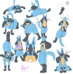  2023 absurd_res animal_genitalia anthro anus backsack balls behaving_like_a_dog biped black_body black_fur blue_body blue_fur bottomless bottomless_anthro bottomless_male butt clothed clothing digital_media_(artwork) digitigrade fully_sheathed fur generation_4_pokemon genitals handstand hi_res lucario male negger nintendo nude_anthro nude_male pawpads paws pokemon pokemon_(species) sheath simple_background solo spread_legs spreading standing stick_in_mouth tail tail_motion tailwag white_background yellow_body yellow_fur 