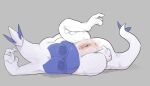  anthro anus areola avian big_breasts breasts female generation_2_pokemon genitals legendary_pokemon looking_at_viewer lugia nintendo nipples nude pokemon pokemon_(species) pussy simple_background solo solterv 