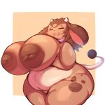  2023 :3 anthro areola arm_under_breasts belly big_areola big_breasts big_ears big_nipples biped border bovid bovine breasts brown_areola brown_body brown_ears brown_fur brown_nipples brown_nose brown_tail collar collar_only colored curvy_figure cute_fangs digital_media_(artwork) eyes_closed facial_markings featureless_crotch female floppy_ears forehead_markings front_view fur generation_2_pokemon glistening glistening_body glistening_fur head_markings hi_res horn huge_areola huge_breasts huge_hips huge_thighs inverted_nipples leg_markings lightmizano mammal markings miltank monotone_ears multi_tone_fur multicolored_body multicolored_fur multicolored_tail nintendo nipples nude open_:3 open_mouth open_smile overweight overweight_anthro overweight_female pink_inner_ear pokemon pokemon_(species) pokemorph portrait shaded signature simple_background small_horn smile solo standing tail tan_body tan_fur tan_tail thick_thighs three-quarter_portrait three-quarter_view two_tone_tail voluptuous white_border white_horn wide_hips yellow_background 