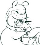  anthro courier_(koboldcourier) duo embrace female feral generation_6_pokemon goodra goodra_(pooky) hi_res hug kobold koboldcourier male nintendo pokemon pokemon_(species) 