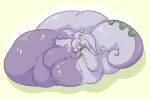  antennae_(anatomy) anthro belly big_belly big_breasts breasts eyewear fat_arms female generation_6_pokemon glasses goodra green_eyes hand_on_cheek hi_res huge_belly huge_breasts morbidly_obese morbidly_obese_anthro morbidly_obese_female nintendo obese obese_anthro obese_female overweight overweight_anthro overweight_female pokemon pokemon_(species) purple_body simple_background slime solo stroobcow tail thick_tail 