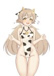 absurd_res alternate_species animal_humanoid animal_print blue_archive blush bodily_fluids bovid bovid_humanoid bovine bovine_humanoid breasts camel_toe cattle_humanoid cow_print female genitals grey_hair hair hi_res hifumi_(blue_archive) horn horned_humanoid humanoid mammal mammal_humanoid open_mouth puffywaffles pussy side_boob smile solo standing sweat sweatdrop thick_thighs wide_hips wings yellow_eyes 