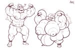  2021 5_fingers ?! abs anthro big_bulge big_muscles big_nipples big_pecs bobthetanuki bowser bowser_jr. bracelet bulge clothed clothing duo eyebrows fangs father father_and_child father_and_son fingers flexing hair horn huge_bulge huge_muscles huge_pecs hyper hyper_muscles jewelry koopa male mario_bros monochrome muscular muscular_anthro muscular_male nintendo nipples open_mouth parent parent_and_child pecs red_and_white scalie shell simple_background smile son spiked_bracelet spikes standing teeth thong topless underwear white_background 