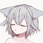  animal_ears breasts closed_eyes crypton_future_media hinomori_shiho howling non-web_source picrew project_sekai wolf_girl zekkyou!?_ookami_no_mori_e_youkoso!_(project_sekai) 