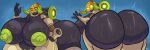  ameizinglewds areola big_breasts big_butt blizzard_entertainment bodily_fluids breasts butt eyes_closed female green_areola green_nipples hi_res huge_breasts huge_butt looking_back machine multicolored_body nipples nude omnic orisa_(overwatch) overwatch solo sweat sweaty_breasts sweaty_butt taur tusks yellow_eyes 