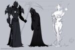 2023 3_eyes 4_eyes 5_fingers 5_toes all-death_(scp_foundation) animated_skeleton armor armwear barefoot biped black_armor black_armwear black_bottomwear black_cloak black_clothing black_crown black_gauntlets black_helmet black_hood black_loincloth black_sclera black_shoulder_pads black_veil bone bottomwear brother_(lore) brothers_(lore) character_name chart cloak clothing crown death_(personification) deity dementialmaiden digital_media_(artwork) elemental_creature elemental_humanoid english_text faceless featureless_feet feet fingers fire fire_creature fire_humanoid flaming_hair front_view full-length_portrait gauntlets gloves glowing glowing_eyes great_death_(scp_foundation) grey_background grey_text greyscale grin group halo handwear headgear headwear height height_chart helmet holding_scythe hood hood_up humanoid larger_humanoid larger_male loincloth looking_at_viewer male melee_weapon metric_unit monochrome multi_eye no_pupils not_furry polearm portrait pseudo_hair scp_foundation scythe shoulder_pads sibling_(lore) side_view simple_background size_difference skeleton sketch skull small_death_(scp_foundation) smaller_humanoid smaller_male smile spiked_armor spiked_halo spiked_helmet spiked_shoulder_pads spikes spirit standing teeth text three_brothers_of_death toes torn_cloak torn_clothing translucent translucent_clothing translucent_headwear translucent_veil trio undead url veil weapon white_fire 