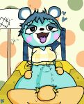  &lt;3 &lt;3_eyes abdominal_bulge ahegao animal_crossing anthro bear bluebear_(animal_crossing) clothed clothed_sex clothing duo female female_on_top fucked_silly human klutzatdusk looking_pleasured male male/female mammal nintendo on_bottom on_top penetration reverse_cowgirl_position sex tongue tongue_out vaginal vaginal_penetration villager_(animal_crossing) 