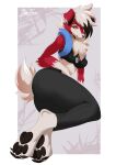  anthro athletic athletic_anthro athletic_female bottomwear breasts clothing crop_top curvy_figure denim denim_clothing detailed_background eyelashes fan_character_(rez_aether) feet female fingers fluffy fluffy_tail fur generation_7_pokemon hair hi_res hindpaw inside jeans jumiifoxx_(artist) jumiifoxx_artist lycanroc lying midnight_lycanroc multicolored_body multicolored_fur nintendo pants pawpads paws pokemon pokemon_(species) red_body red_eyes red_fur rez_aether_(pokemon) shirt short_tail smile solo tail thick_thighs topwear torn_bottomwear torn_clothing torn_jeans torn_pants two_tone_body two_tone_fur white_body white_fur white_hair wide_hips 