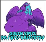  chubby_anthro chubby_belly chubby_female cybernetics cyborg dragon female goo_creature goo_dragon goo_dripping gooborg goop goopy gynomorph intersex machine melting overweight presenting_belly purple_body purple_dragon queen_vinyl_da.i&#039;gyu-kazotetsu taniofoxsky 