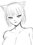  2022 absurd_res anthro aspara big_breasts breasts canid canine digital_drawing_(artwork) digital_media_(artwork) female fox fur hair hi_res jewelry krystal looking_at_viewer mammal monochrome nintendo simple_background sketch smile solo star_fox tribal tribal_jewelry white_background 