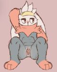  andromorph anthro front_view fur generation_8_pokemon genitals hi_res intersex jacket_the_raboot lagomorph long_ears looking_away mammal nintendo pokemon pokemon_(species) pussy rabjacket raboot shy simple_background sketch solo spread_legs spreading trans_(lore) trans_man_(lore) 