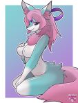  2023 2d_(artwork) 3:4 anthro big_tail biped border breasts canid canine curvy_figure digital_media_(artwork) digitigrade ears_up eyelashes eyeliner featureless_breasts female fingers fluffy fluffy_tail fox fur hanging_breasts hi_res makeup mammal markings mostly_nude natural_purity_(zerlix_fox) nude nude_female paws red_eyes seductive shaded signature simple_background small_waist solo tail thick_eyelashes thick_thighs thin_eyebrows tuft white_body white_border wide_hips zerlix_fox 
