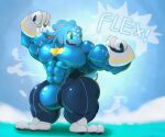  abs anthro biceps big_butt big_muscles bulge butt clothing expansion fish fizz_(lol) flexing flexing_bicep genitals growth hi_res huge_butt huge_muscles huge_thighs humanoid hyper hyper_genitalia hyper_muscles league_of_legends male mammal marine muscular muscular_anthro muscular_male null_bulge open_mouth pecs riot_games rubber rubber_clothing rubber_suit simple_background smile solo superhero_costume text thick_thighs vezerem wide_hips yordle 