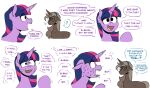  dialogue english_text equid equine eyewear fan_character friendship_is_magic glasses hasbro horn mammal my_little_pony parch_well_(oc) question_mark redxbacon simple_background skinny text twilight_sparkle_(mlp) unicorn white_background 