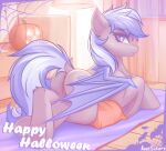  asetsotory bat_pony cute_eyes equid equine female friendship_is_magic genitals halloween hasbro hi_res holidays horse inside looking_at_viewer looking_back mammal my_little_pony pony pussy solo solo_focus 