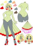  anthro avian bird breasts chochi clothing featureless_breasts featureless_crotch female footwear model_sheet nude parrot patty_(chochi) shoes solo 