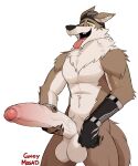  anthro arm_warmers armwear balls big_balls big_penis brown_body brown_fur canid canine canis clothing epic_games fingerless_gloves fortnite fur genitals gloves gnoy_mosad handwear headgear hi_res huge_balls huge_penis hyper hyper_genitalia hyper_penis looking_down looking_pleasured male mammal multicolored_body multicolored_fur penis scar solo stroking_penis tongue tongue_out two_tone_body two_tone_fur wendell_(fortnite) white_body white_fur wolf yellow_eyes 