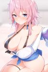  1girl absurdres breasts cleavage highres honkai:_star_rail honkai_(series) large_breasts looking_at_viewer pink_hair solo xlyami 