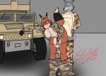 anthro bad_2_bad:_extinction big_breasts blush breasts canid canine canis car clothed clothing digital_media_(artwork) duo female female_penetrated fox fur isabella_fox looking_pleasured male male/female male_penetrating male_penetrating_female mammal military military_uniform nipples open_mouth penetration red_fox sex silvialikescherries simple_background uniform vehicle wolf 