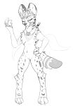  anthro arielblacksun carla_(arielblacksun) confident dripping felid feline female hi_res mammal pose royalty serval silly solo 