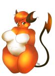  2015 anthro big_breasts breasts chubby_anthro chubby_female cocoa_(cheesecaker) female fur generation_1_pokemon hair hi_res mammal nintendo nude overweight overweight_anthro overweight_female pokemon pokemon_(species) raichu rodent simple_background smile solo standing tawnysweet thick_thighs white_background wide_hips 