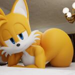  absurd_res adri164 big_butt black_nose blue_eyes bubble_butt butt butt_heart canid canine fox hi_res looking_at_viewer male mammal miles_prower sega selfie smile solo sonic_the_hedgehog_(series) tagme thick_thighs wide_hips 