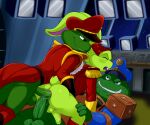  amphibian anal bucky_o&#039;hare bucky_o&#039;hare_(series) butt captain_smada clothing frog genitals group group_sex hat headgear headwear hi_res lagomorph leporid lonbluewolf male male/male mammal penis rabbit sex threesome toad_(frog) toad_air_marshall 