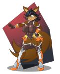  absurd_res big_breasts black_hair breasts canid canine canis clothing cosplay coyote female footwear hair hi_res high_heels mammal ninja orlena revealing_clothes short_hair sonomatic taimanin_asagi warrior 