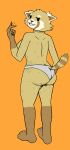  absurd_res aggretsuko ailurid alps77 anthro bedroom_eyes big_butt black_nails butt clothed clothing colored_nails female finger_wag hi_res looking_at_viewer looking_back mammal mature_female nails narrowed_eyes red_panda retsuko&#039;s_mother sanrio seductive solo stretch_marks underwear underwear_only 