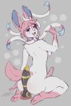 anthro blush breasts canid canine claws digital_media_(artwork) dildo eeveelution fur generation_6_pokemon genitals gynomorph hair hot_dogging intersex mammal marshmallow-ears nintendo nude open_mouth paws penis pokemon pokemon_(species) sex_toy simple_background sketch smile solo sylveon tail turning_around 
