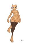  2023 anthro biped black_clothing black_legwear black_stockings blue_sclera breasts claws clothing digital_media_(artwork) digitigrade discreet_user domestic_cat felid feline felis female fur genitals hi_res legwear looking_at_viewer mammal mostly_nude_anthro mostly_nude_female nipples orange_body orange_fur paws pussy simple_background solo stockings tabby_cat toe_claws white_background white_eyes 