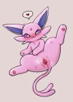  :3 anus blush bodily_fluids butt eeveelution espeon female feral gaping gaping_pussy generation_2_pokemon genital_fluids genitals hi_res looking_at_viewer nintendo park_horang pink_body pokemon pokemon_(species) purple_eyes pussy pussy_juice smile solo tail 