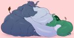  2022 absurd_res animal_crossing anthro belly belly_hug belly_overhang belly_squish belly_worship big_butt blush breast_squish breasts butt chubby_cheeks dizzy_(animal_crossing) double_chin duo elephant elephantid embarrassed face_on_belly fat_rolls female green_body grey_body hand_on_breast hand_on_stomach hi_res huge_belly huge_butt huge_moobs huge_thighs immobile kneeling larger_male love_handles male male/female mammal moobs morbidly_obese morbidly_obese_male nintendo nude obese obese_female obese_male opal_(animal_crossing) overweight overweight_female overweight_male proboscidean proboscis_(anatomy) simple_background sitting size_difference smaller_female smile squish tail tail_tuft thick_arms thick_thighs trunk_(anatomy) tuft white_body wiishyishii 