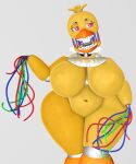  3d_(artwork) 5:6 animatronic anthro avian beak bib_only big_breasts big_butt bird breasts butt chicken digital_media_(artwork) female five_nights_at_freddy&#039;s five_nights_at_freddy&#039;s_2 galliform gallus_(genus) hi_res huge_breasts huge_butt looking_up machine magazine phasianid robot scottgames smokedsoul35 solo solo_in_panel standing thick_thighs wire withered_chica_(fnaf) 
