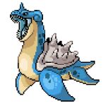  1:1 alpha_channel ambiguous_gender blue_body bubble digital_media_(artwork) feral generation_1_pokemon grey_shell imperatorcaesar lapras low_res nintendo open_mouth pixel_(artwork) pokemon pokemon_(species) shell simple_background solo transparent_background yellow_body 