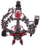  3_feet 3_legs animatronic anthro anus bodily_fluids breasts butt caloxya canid canine endoskeleton female five_nights_at_freddy&#039;s five_nights_at_freddy&#039;s_4 fox genital_fluids genitals long_tongue looking_at_viewer machine mammal multi_leg multi_limb nightmare_mangle_(fnaf) presenting presenting_pussy pussy pussy_juice robot saliva saliva_string scottgames solo tongue upside_down 