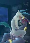  absurd_res bed bodily_fluids cum cum_in_ass cum_inside cum_on_self duo eeveelution feral feral_on_feral feral_penetrated feral_penetrating feral_penetrating_feral furniture generation_2_pokemon generation_4_pokemon genital_fluids hi_res leafeon male male/male male_penetrated male_penetrating male_penetrating_male nintendo on_bed penetration pokemon pokemon_(species) sex sousaku_san tongue tongue_out umbreon 